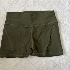 Women’s Olive Green Performance Shorts